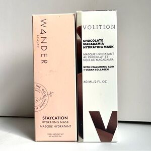 VOLITION Chocolate Macadamia Hydrating Mask & Wander Staycation Mask Bundle NWT